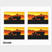 Trip OTR Trucker Sattelschlepper Rechteckiger Aufkleber (Blatt)