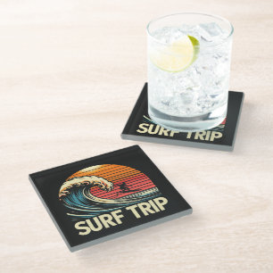 Trip Retro Sunset Glasuntersetzer
