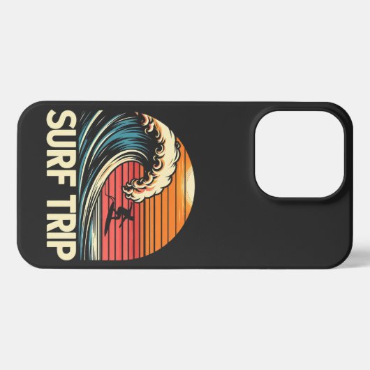 Trip Retro Sunset iPhone Hülle (Rückseite (Horizontal))