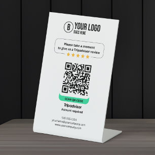 Tripadvisor Bewertungen QR-Code Bewerte Unternehme Sockelschild