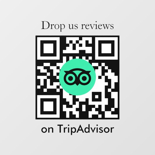 Tripadvisor Bewertungen QR-Code Geschäft Fenster A Fensteraufkleber (Blatt)