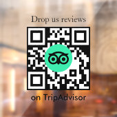 Tripadvisor Bewertungen QR-Code Geschäft Fenster A Fensteraufkleber (Blatt 2)