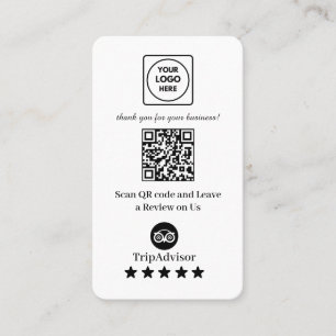 TripAdvisor QR   Anpassbarer Geschäftsfeedback-Lin Visitenkarte