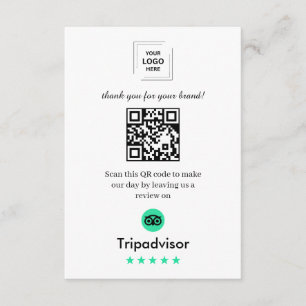 TripAdvisor QR Bewertungskunden-Feedback Einleger Begleitkarte
