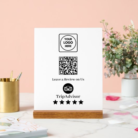 Tripadvisor QR Code | Link zur Unternehmensübersic Acrylschild (Hochzeit)