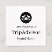 TripAdvisor QR | Custom Business Feedback Link Quadratische Visitenkarte (Vorderseite)