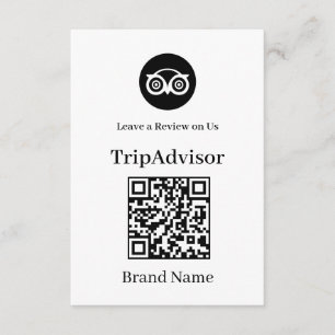 Tripadvisor QR Link zur Unternehmensbewertung Begleitkarte