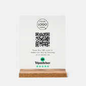 Tripadvisor-Reviews | Business Review Link QR Code Acrylschild (Vorderseite)