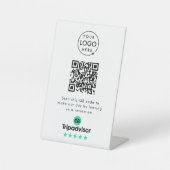 Tripadvisor-Reviews | Business Review Link QR Code Sockelschild (Vorderseite)