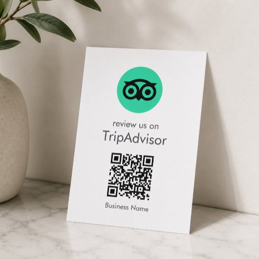 Tripadvisor-Reviews | Business Review QR Code Begleitkarte