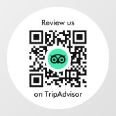 Tripadvisor-Reviews | Business Review QR Code Fensteraufkleber (Blatt)