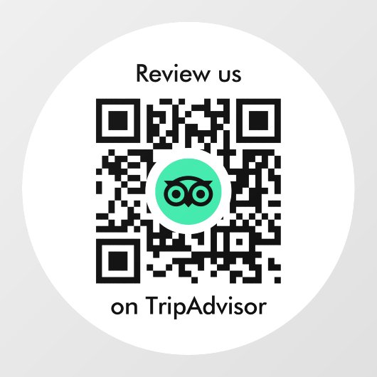 Tripadvisor-Reviews | Business Review QR Code Fensteraufkleber (Blatt)