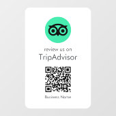 Tripadvisor-Reviews | Business Review QR Code Fensteraufkleber (Blatt)