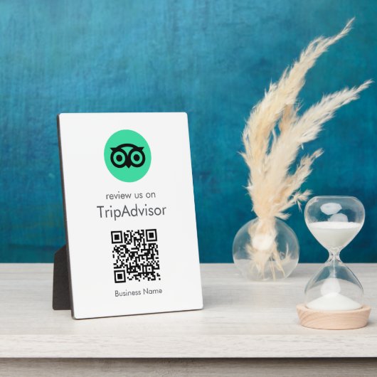 Tripadvisor-Reviews | Business Review QR Code Fotoplatte (Seite)