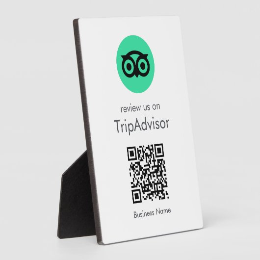 Tripadvisor-Reviews | Business Review QR Code Fotoplatte (Seite)