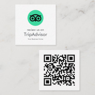 Tripadvisor-Reviews   Business Review QR Code Quadratische Visitenkarte