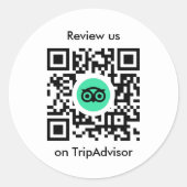 Tripadvisor-Reviews | Business Review QR Code Runder Aufkleber (Vorderseite)