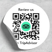 Tripadvisor-Reviews | Business Review QR Code Runder Aufkleber