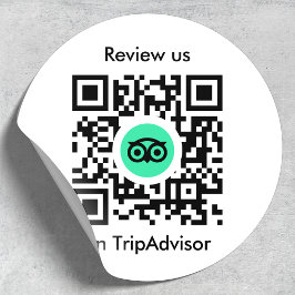 Tripadvisor-Reviews | Business Review QR Code Runder Aufkleber