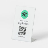 Tripadvisor-Reviews | Business Review QR Code Sockelschild (Vorderseite)
