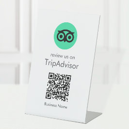 Tripadvisor-Reviews | Business Review QR Code Sockelschild
