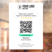 Tripadvisor reviews QR Code Rate Business 5 Star Fensteraufkleber (Blatt 2)
