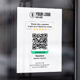 Tripadvisor reviews QR Code Rate Business 5 Star Fensteraufkleber