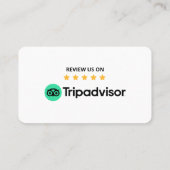 Tripadvisor Reviews Rate 5 Star Scannable QR Code Visitenkarte (Rückseite)