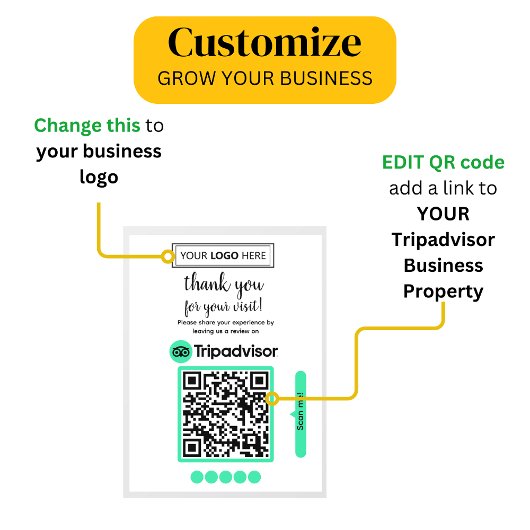 TripAdvisor-Überprüfungen | Business Review Link Q Fensteraufkleber