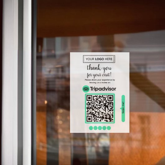 TripAdvisor-Überprüfungen | Business Review Link Q Fensteraufkleber