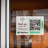 TripAdvisor-Überprüfungsanfrage mit Logo und QR-Co Fensteraufkleber