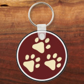 Tripawds 3-Paw Abzeichen Schlüsselanhänger (Vorderseite)