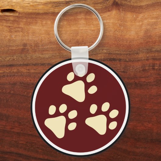 Tripawds 3-Paw Abzeichen Schlüsselanhänger (Vorderseite)