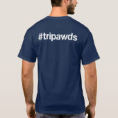 #Tripawds 3-Paw Abzeichen T (Men, Dark) T-Shirt (Rückseite)