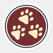 Tripawds 3-Paw Logo-Aufkleber Runder Aufkleber (Vorderseite)