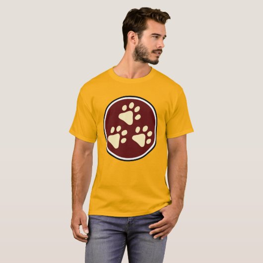 Tripawds 3-Paw Superhero T (Men's Light) T - Shirt (Vorne ganz)