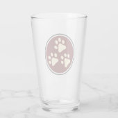 Tripawds 3-Pfoten-Logo Glas (Rückseite)