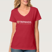 Tripawds Logo T (Frauen, Dunkel) T-Shirt (Vorderseite)