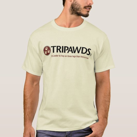 Tripawds Logo T (Männer, Licht) T - Shirt (Vorderseite)