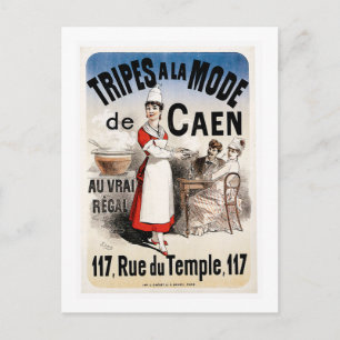 Tripes La Mode De Caen Vintage-Lebensmittelwerbung Postkarte