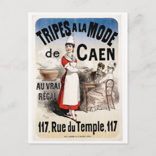 Tripes La Mode De Caen Vintage-Lebensmittelwerbung Postkarte