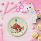 Tripet Gnomes-Mädchen, Toadstool-ursprüngliche Pappteller (Party)