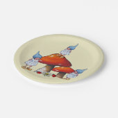 Tripet Gnomes-Mädchen, Toadstool-ursprüngliche Pappteller (Schrägansicht)