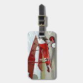 Triplane roten Barons Gepäckanhänger (Vorderseite vertikal)