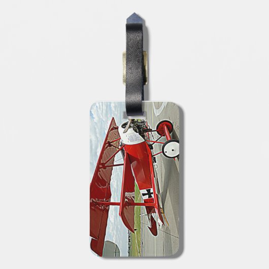 Triplane roten Barons Gepäckanhänger (Rückseite vertikal)