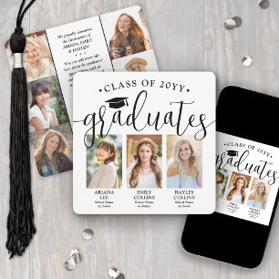 Triple Abschluss 3 Graduate Foto Collage Joint Ankündigung