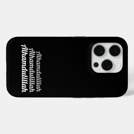 Triple Alhamdulillah Black Case-Mate iPhone Hülle (Rückseite (Horizontal))