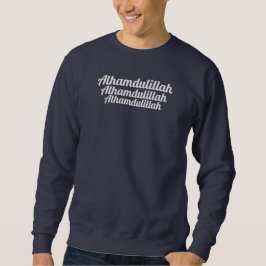 Triple Alhamdulillah Dark Blue Sweatshirt