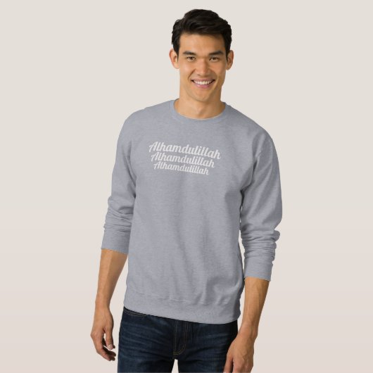Triple Alhamdulillah Gray Sweatshirt (Vorne ganz)