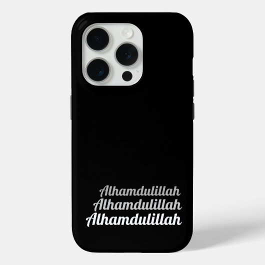 Triple Alhamdulillah Schwarz Case-Mate iPhone Hülle (Rückseite)